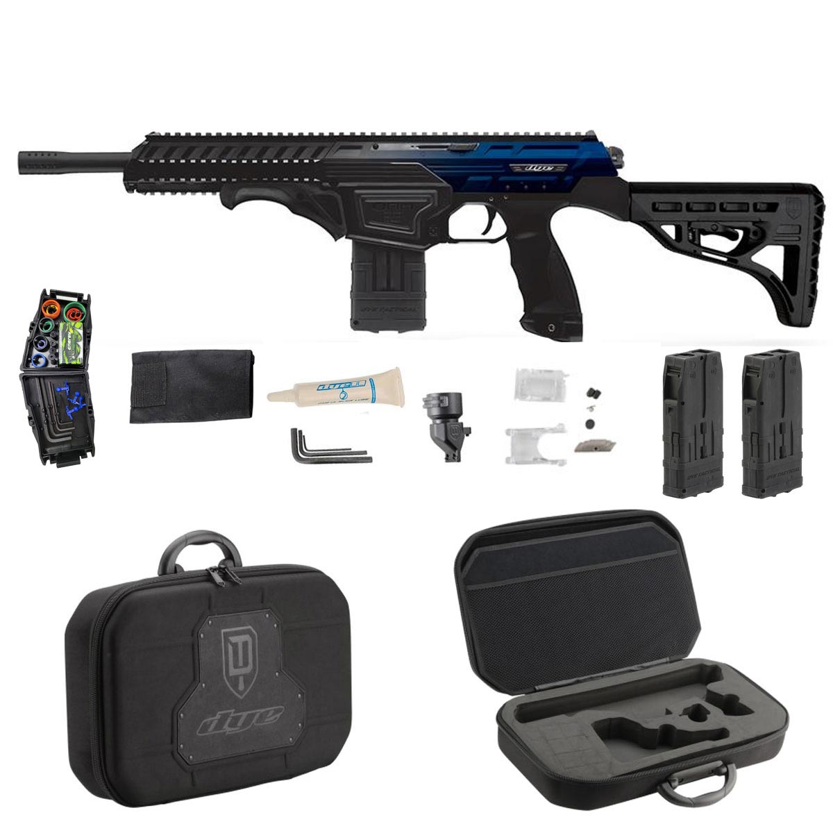 Dye DAM Paintball Marker Black Blue Water Fade