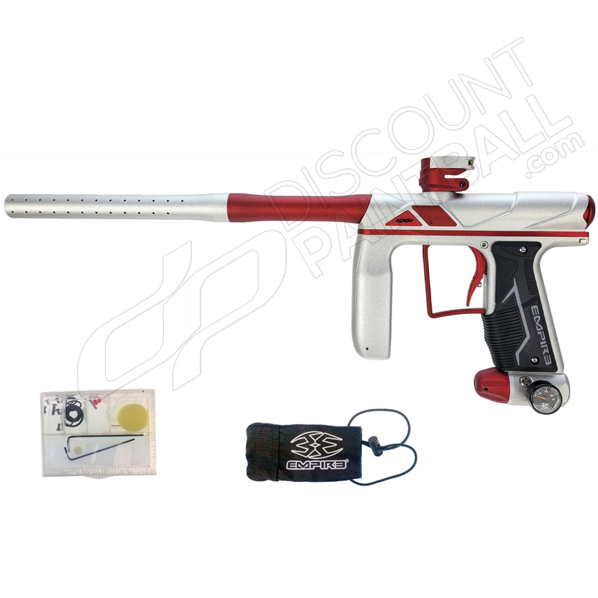 Empire Axe Pro Paintball Gun Dust Silver/Red