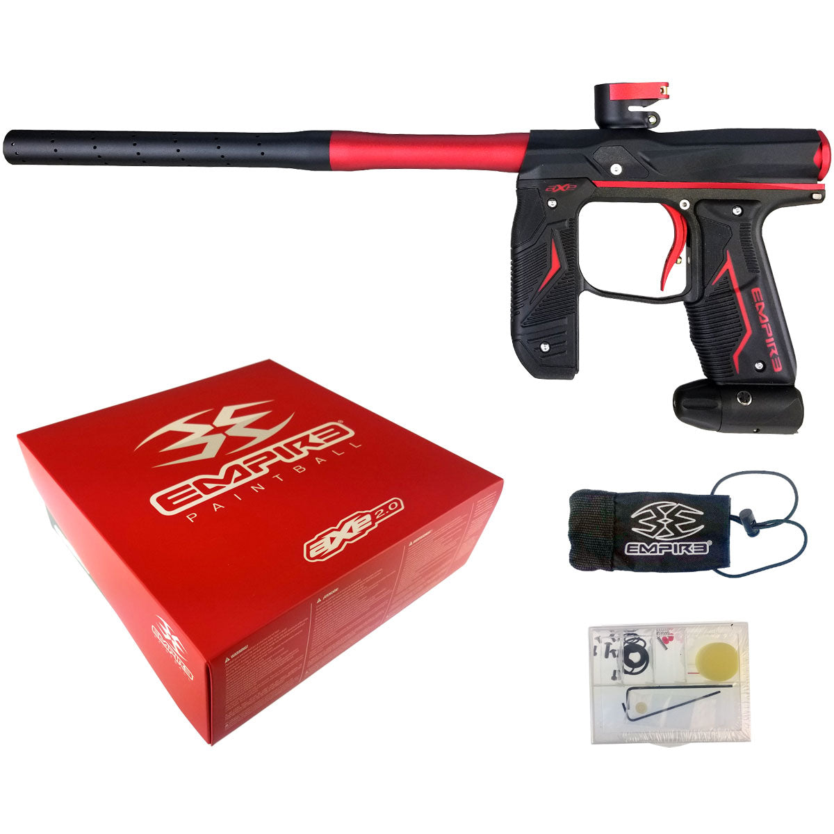 Empire Axe 2.0 Paintball Marker Dust Black Dust Red