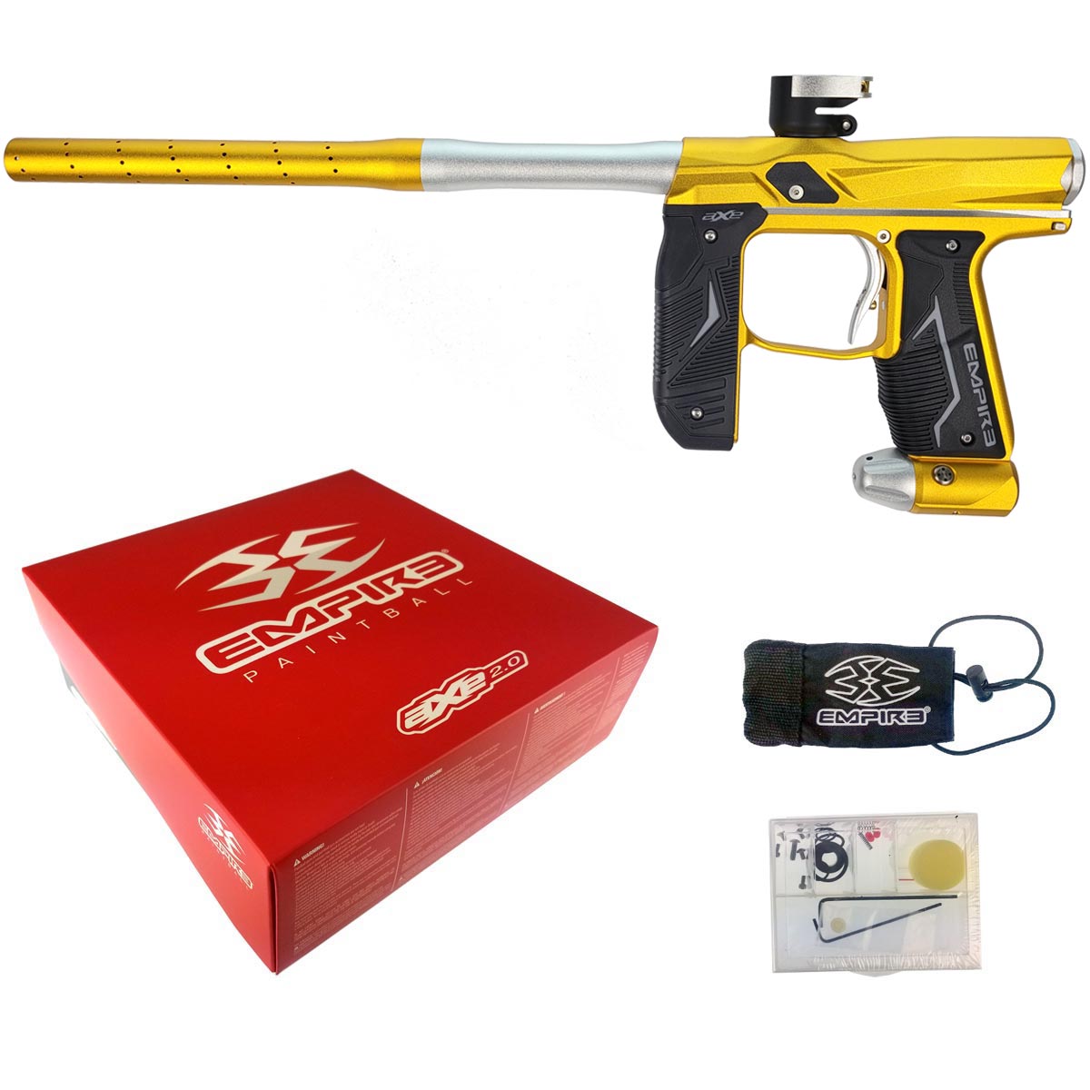 Empire Axe 2.0 Paintball Marker Dust Gold Dust Silver