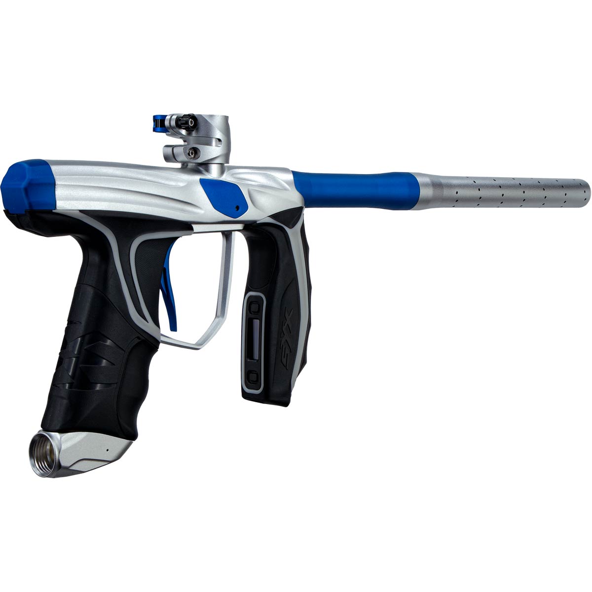 Empire SYX 1.5 Paintball Marker Dust Silver Dust Blue w Barrel Kit