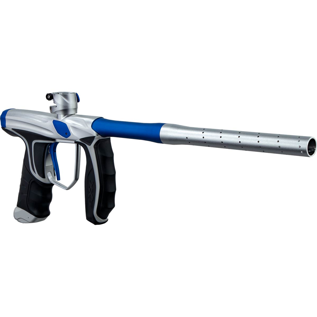 Empire SYX 1.5 Paintball Marker Dust Silver Dust Blue w Barrel Kit