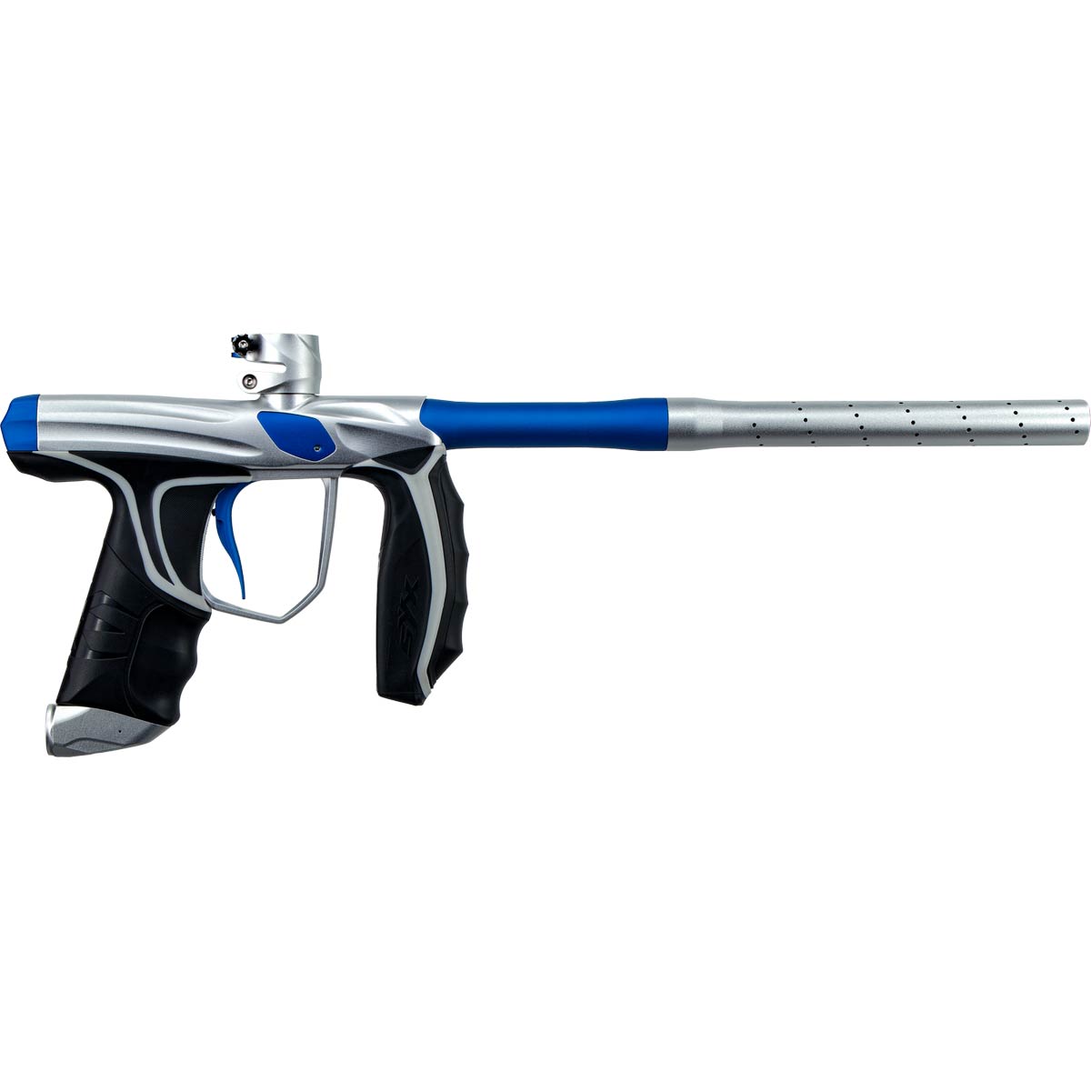 Empire SYX 1.5 Paintball Marker Dust Silver Dust Blue w Barrel Kit