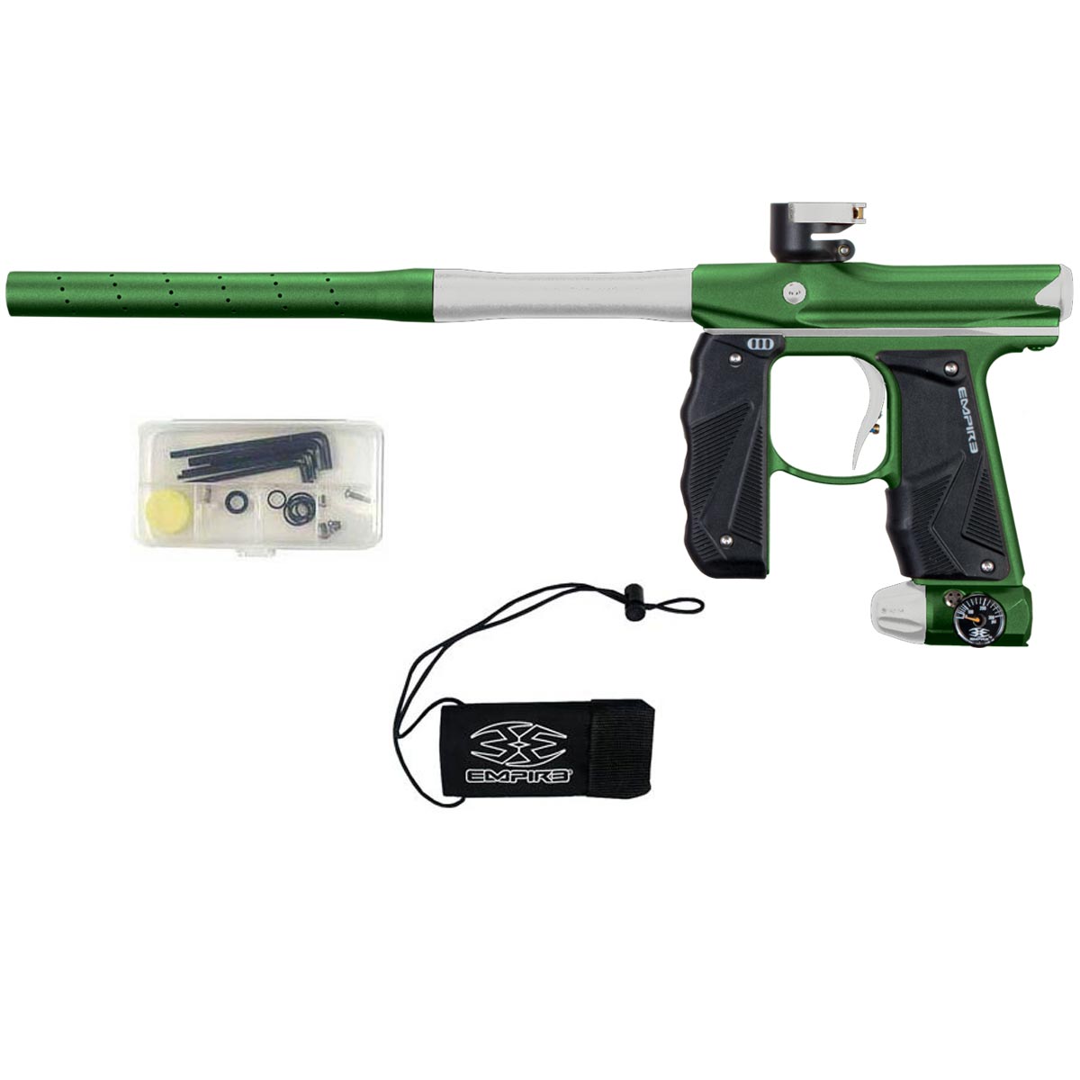 Empire Mini GS Paintball Marker Green Silver Dust