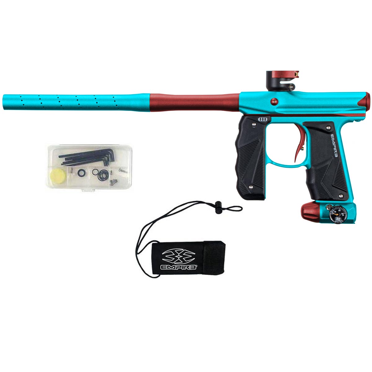 Empire Mini GS Paintball Marker Light Blue Red Dust