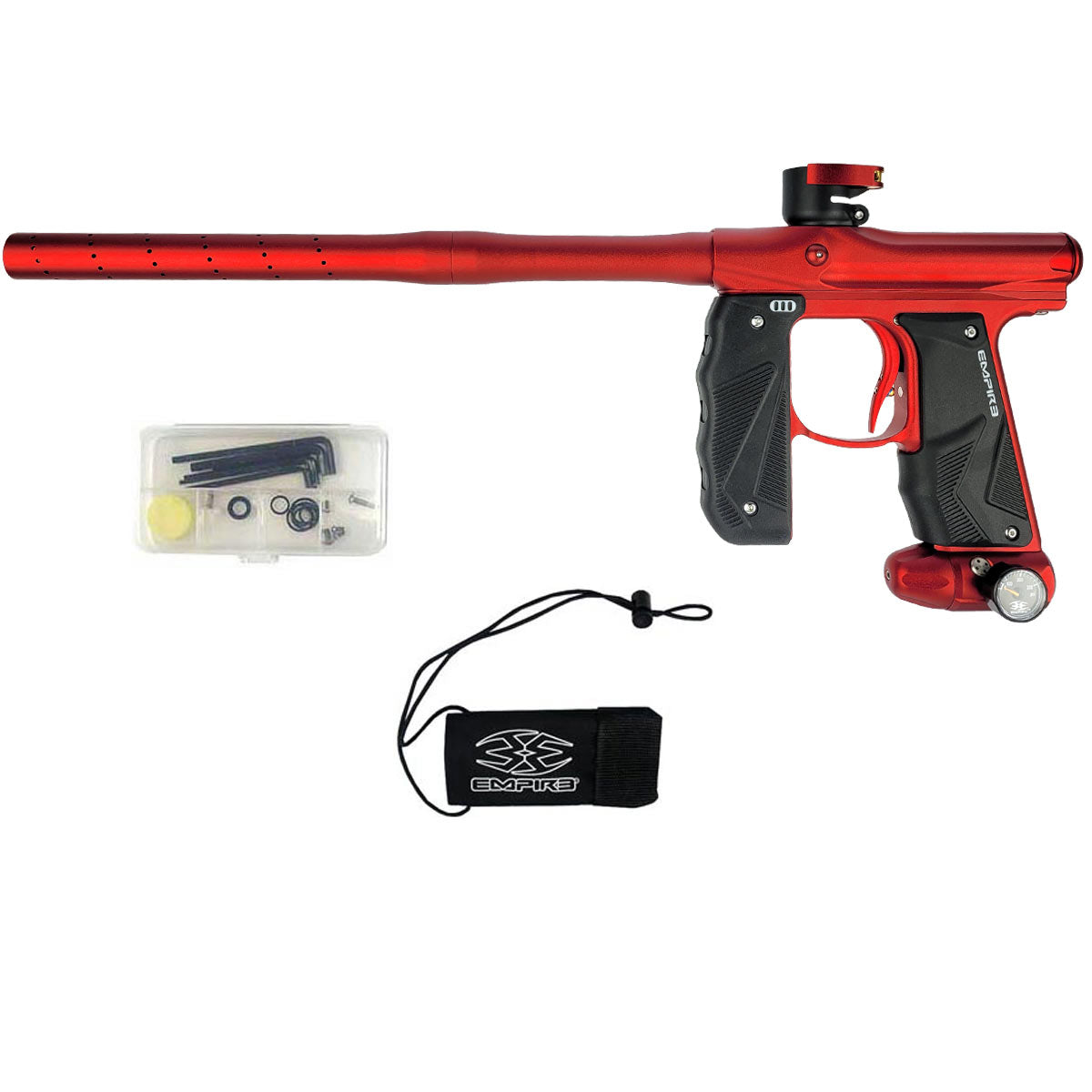 Empire Mini GS Paintball Marker Red Dust w 2 PC Barrel