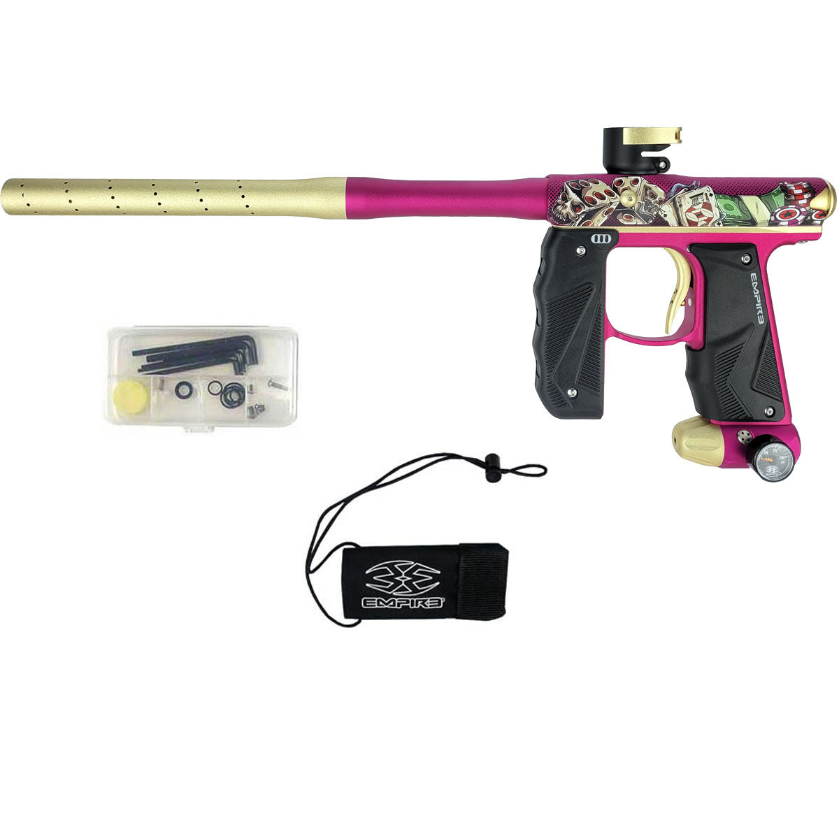 Empire Mini GS Paintball Marker LE Gambler w 2 PC Barrel