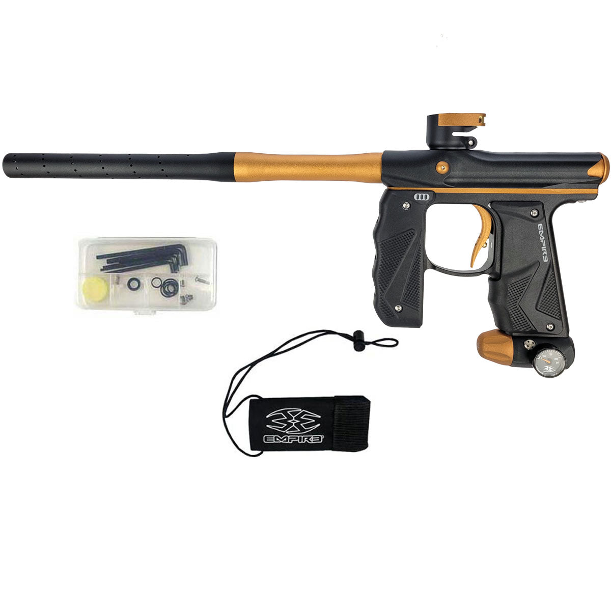 Empire Mini GS Paintball Gun Black Copper Dust w 2 PC Barrel