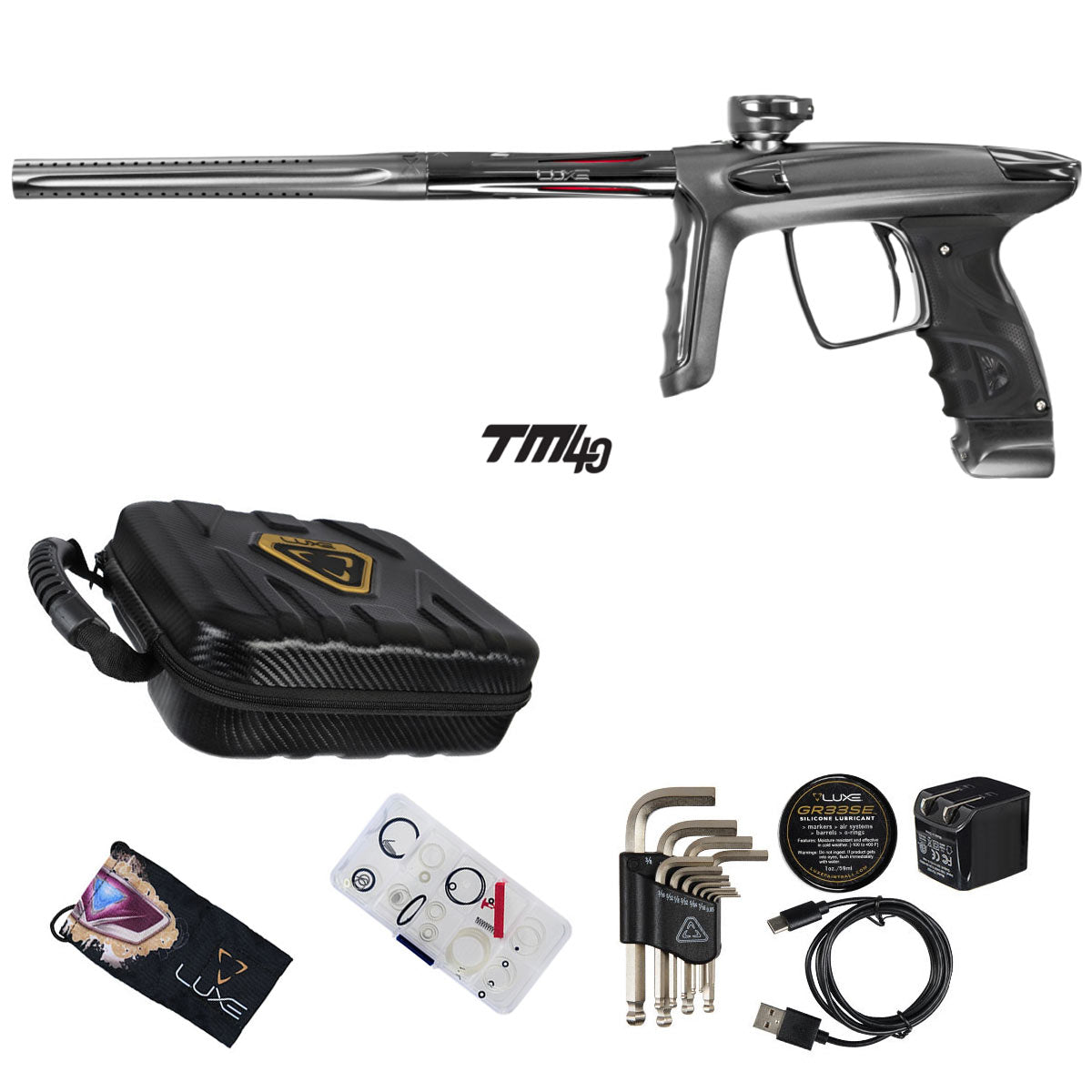 DLX Luxe TM40 Paintball Marker Pewter Dust / Polished Pewter