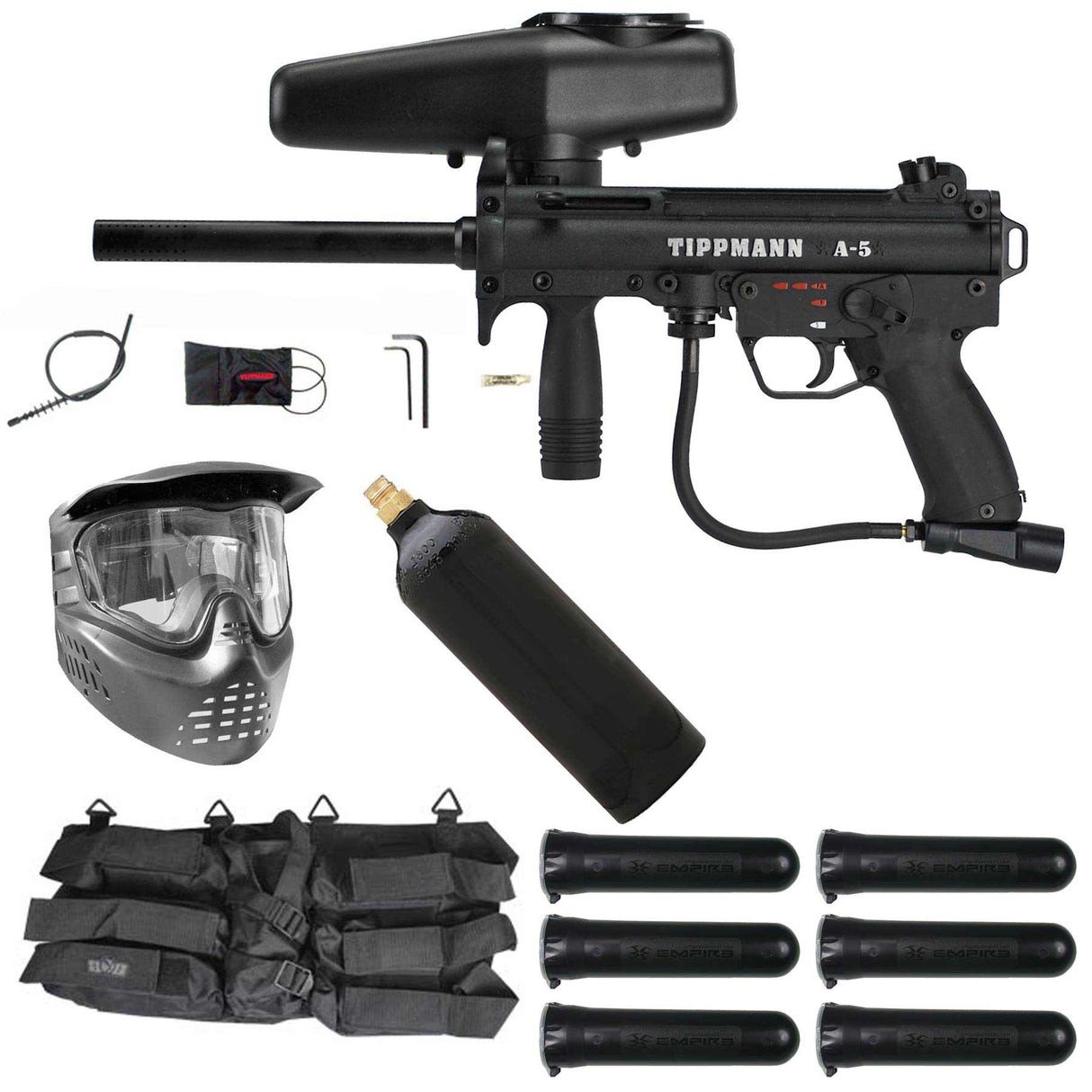 Tippmann A-5 E-Grip Paintball Starter Package