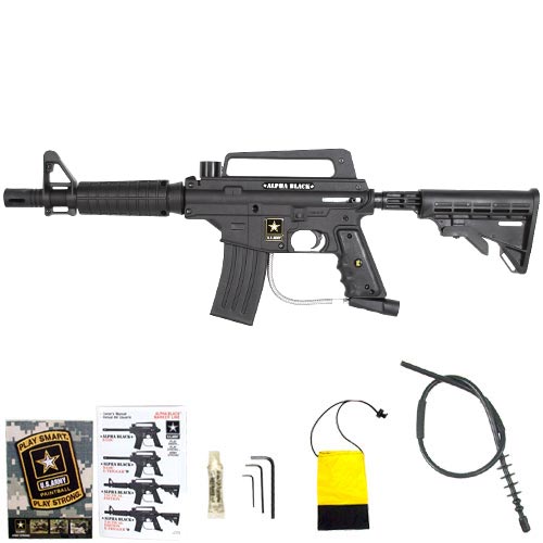 US Army Alpha Black E-Grip Tactical Paintball Gun Tippmann