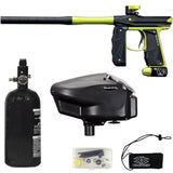 Empire Mini GS Paintball Gun Black / Lime Green Dust w 2 PC Barrel Rookie Package