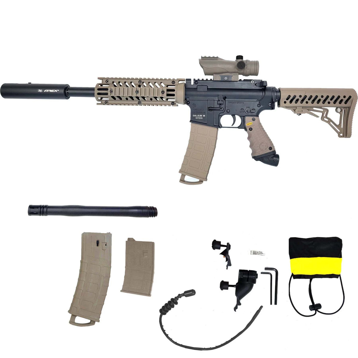 Tippmann TMC Mag Fed Sniper Paintball Marker Tan Black