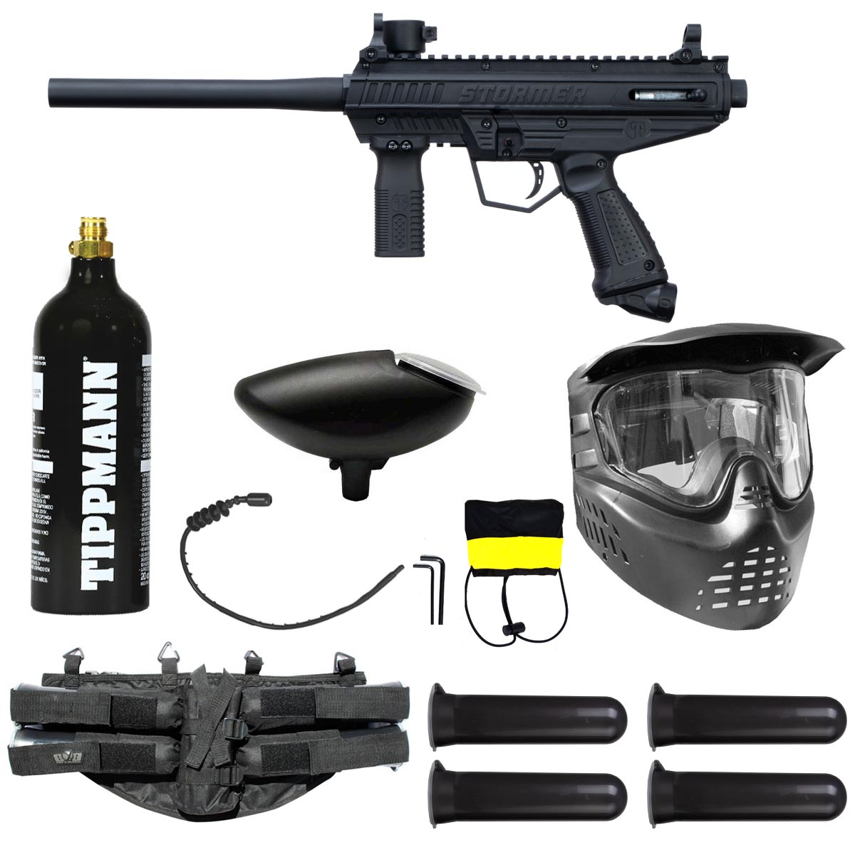 Tippmann Stormer Basic Paintball Marker Black Starter Package