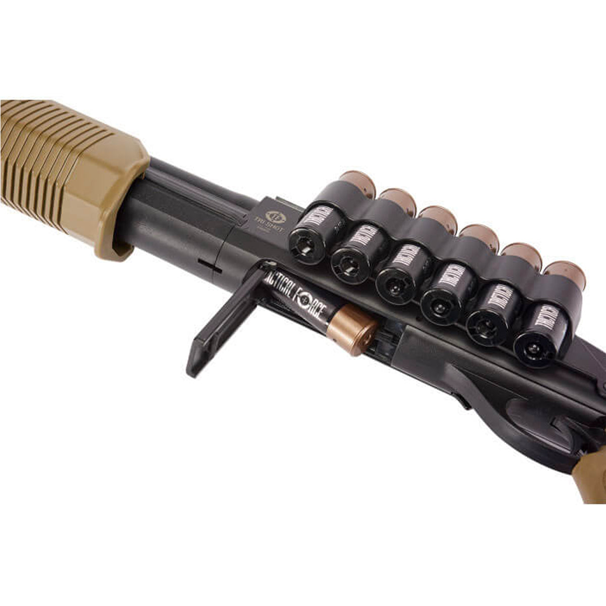 Tactical Force Tri Shot Airsoft Shotgun Black Tan