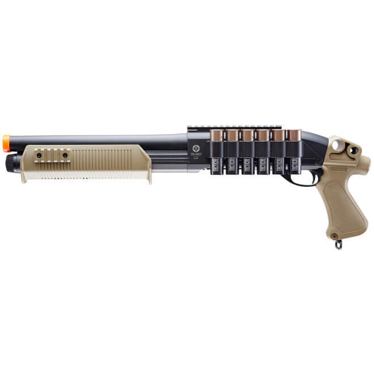 Tactical Force Tri Shot Airsoft Shotgun Black Tan