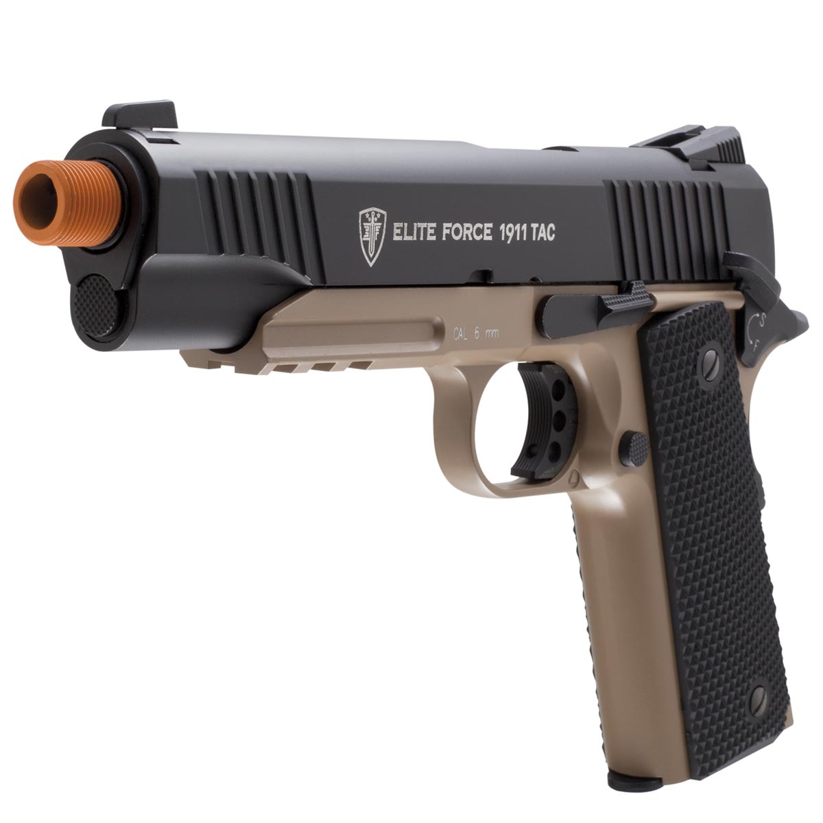 Elite Force 1911 Tac Airsoft Pistol Black Dark Earth