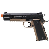 Elite Force 1911 Tac Airsoft Pistol Black Dark Earth