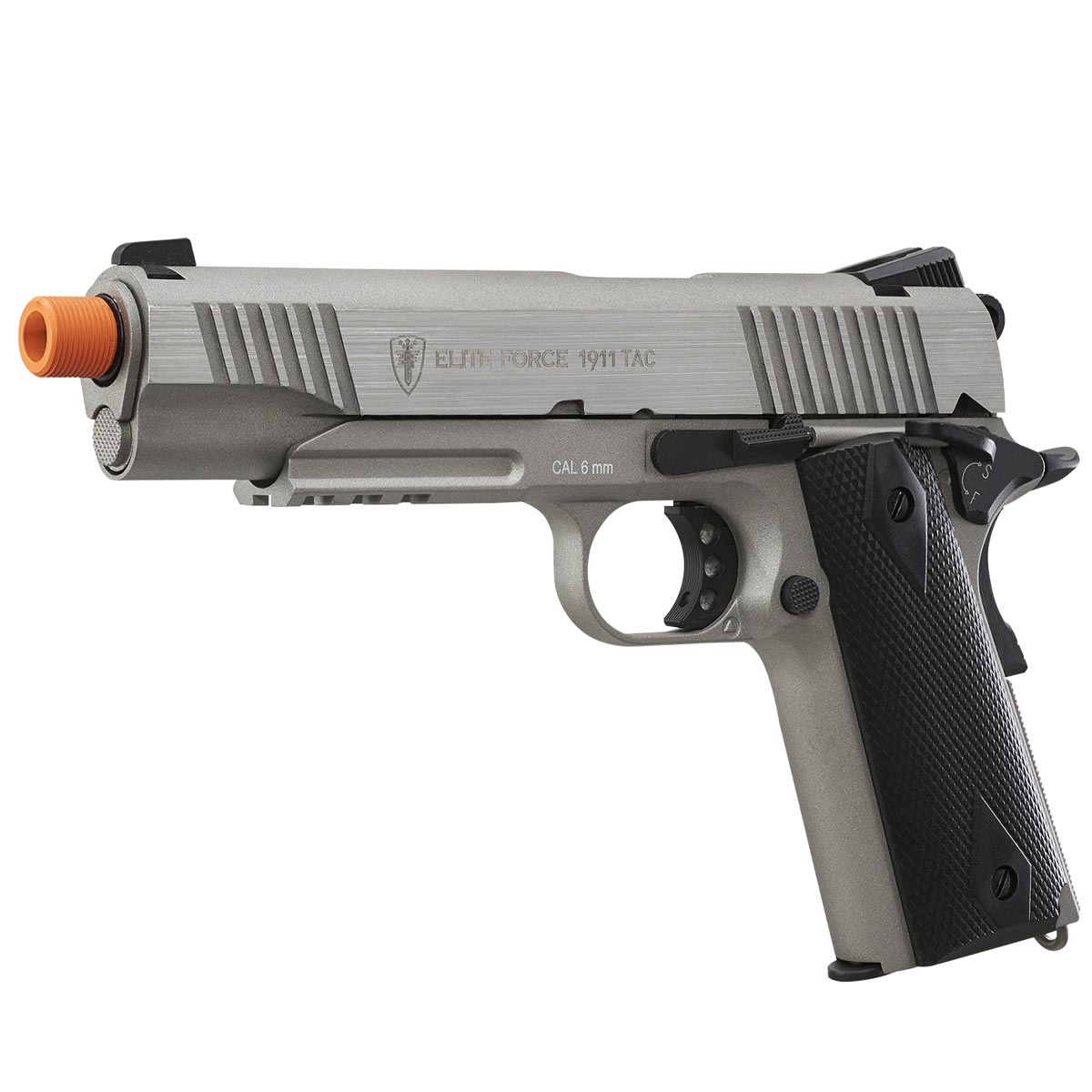 Elite Force 1911 Tac Airsoft Pistol Silver Black