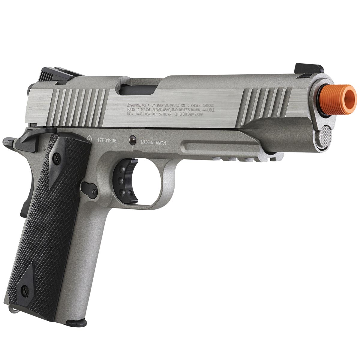 Elite Force 1911 Tac Airsoft Pistol Silver Black