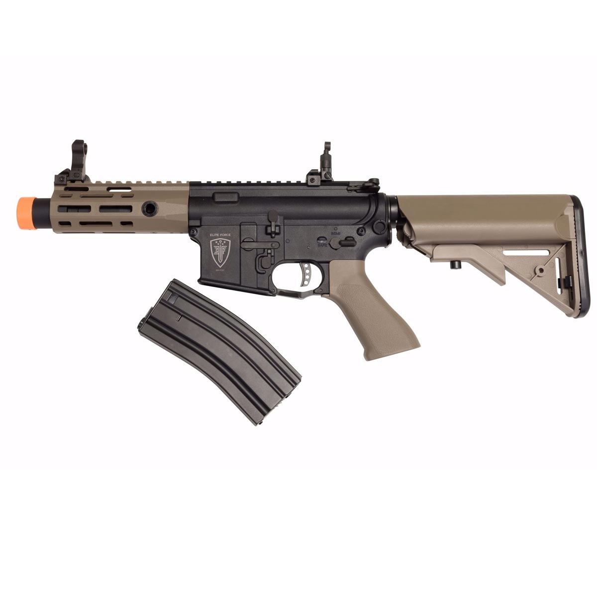 Elite Force M4 CQCX AEG Airsoft Rifle Black Tan