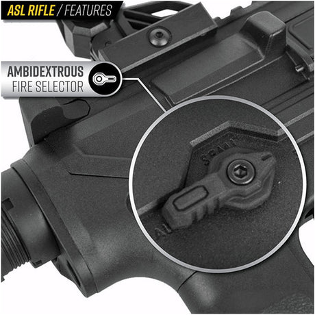 Valken ASL Series AEG HI Velocity Mod-L Airsoft Rifle Black