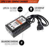 Valken Compact Balancing 2-3 Cell Lipo/Life Charger USA