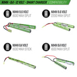 Valken Airsoft NiMH Smart Charger - Fast 1A - 8.4V-12V