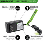 Valken Airsoft NiMH Smart Charger - Fast 1A - 8.4V-12V