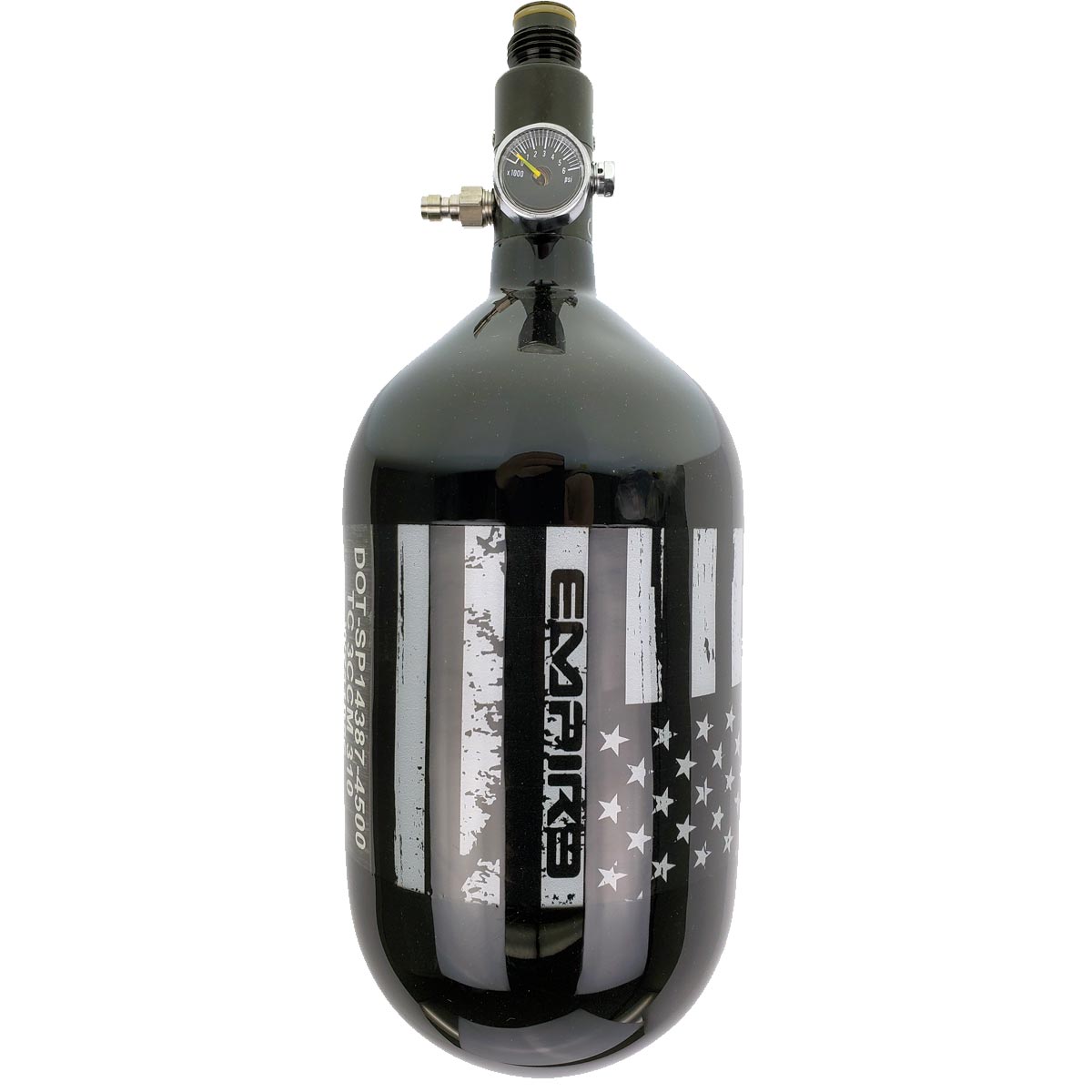 Empire Mega Lite Carbon Fiber Air Tank 68ci 4500psi Flag Black