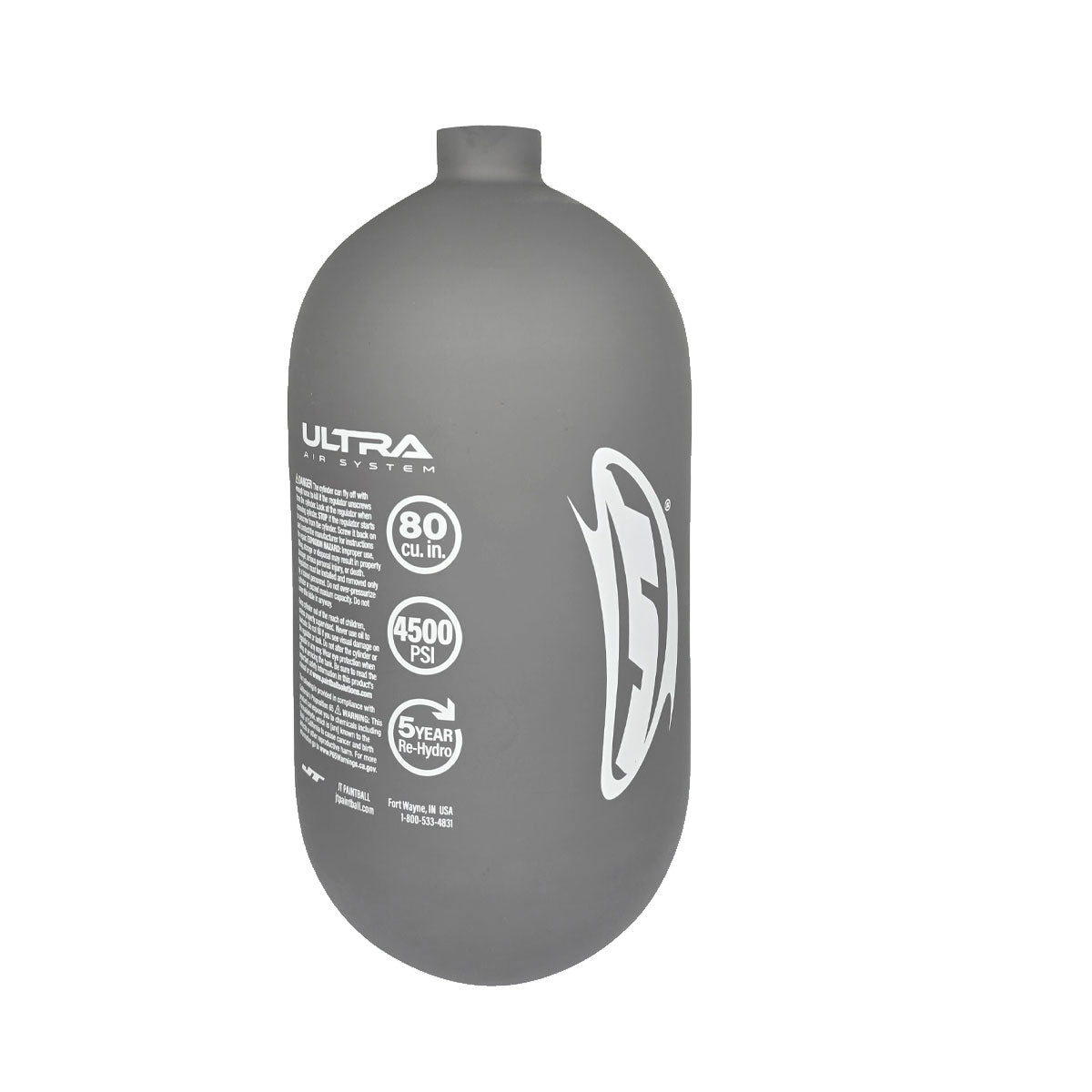 JT Ultra Carbon Fiber Air Tank 80ci 4500psi Grey Bottle Only