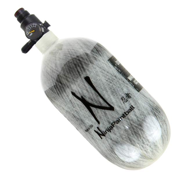 Ninja Standard 90 ci 4500 psi Carbon Fiber Air Tank Grey