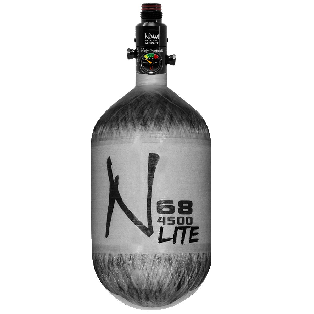 Ninja Lite 68ci 4500psi Carbon Fiber Air Tank w Ultralite Regulator