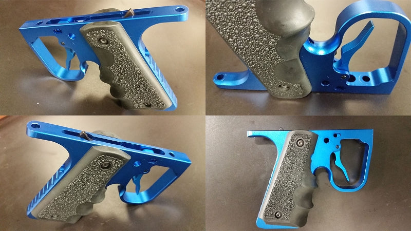 Autococker Grip Frame Blue Dust w/ Hinge Trigger and Grips