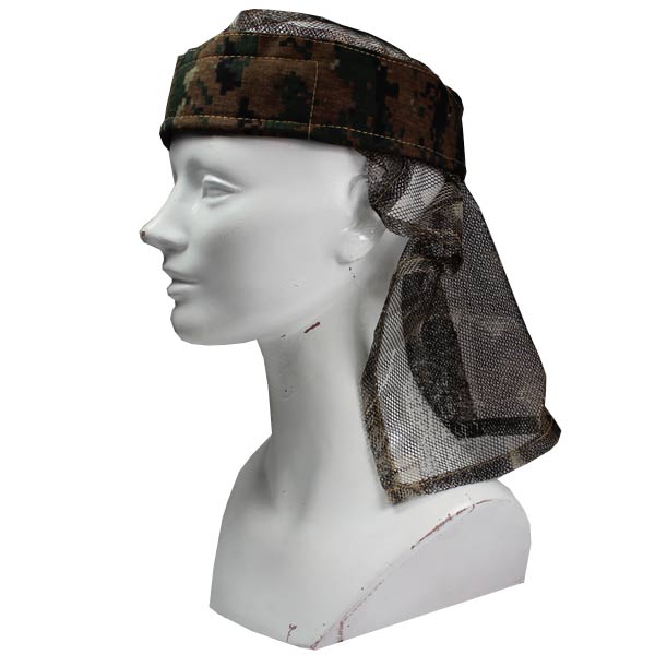 Sandana Pro Line Paintball Head Wrap Digital WoodLand w/RT Mesh