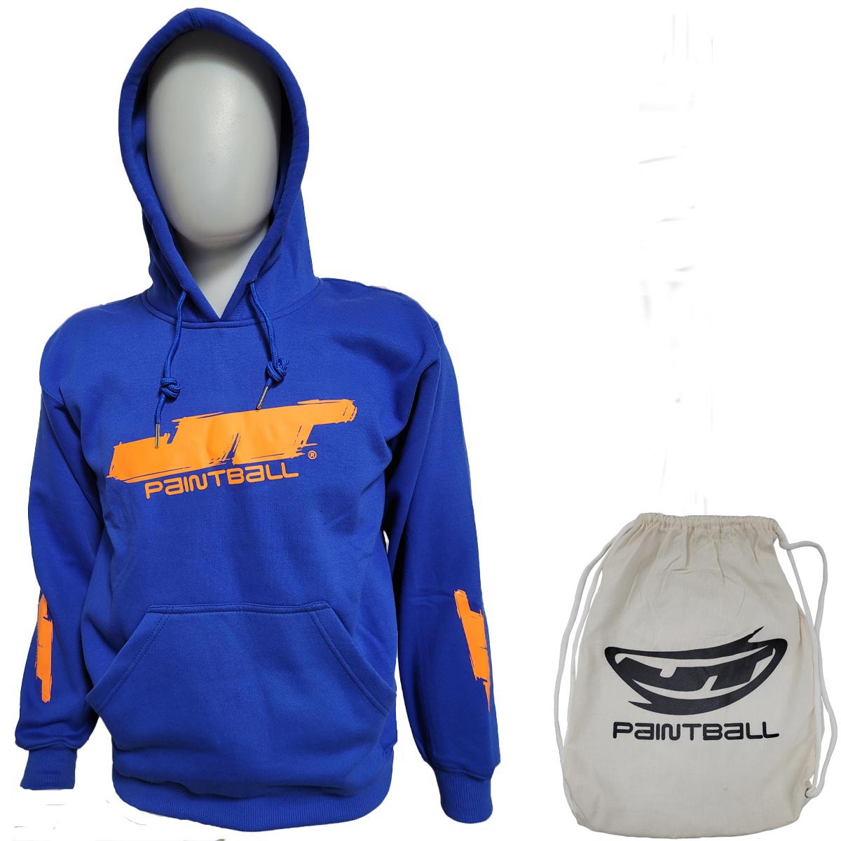 JT Paintball Hoodie Sweatshirt Gator Blue Orange