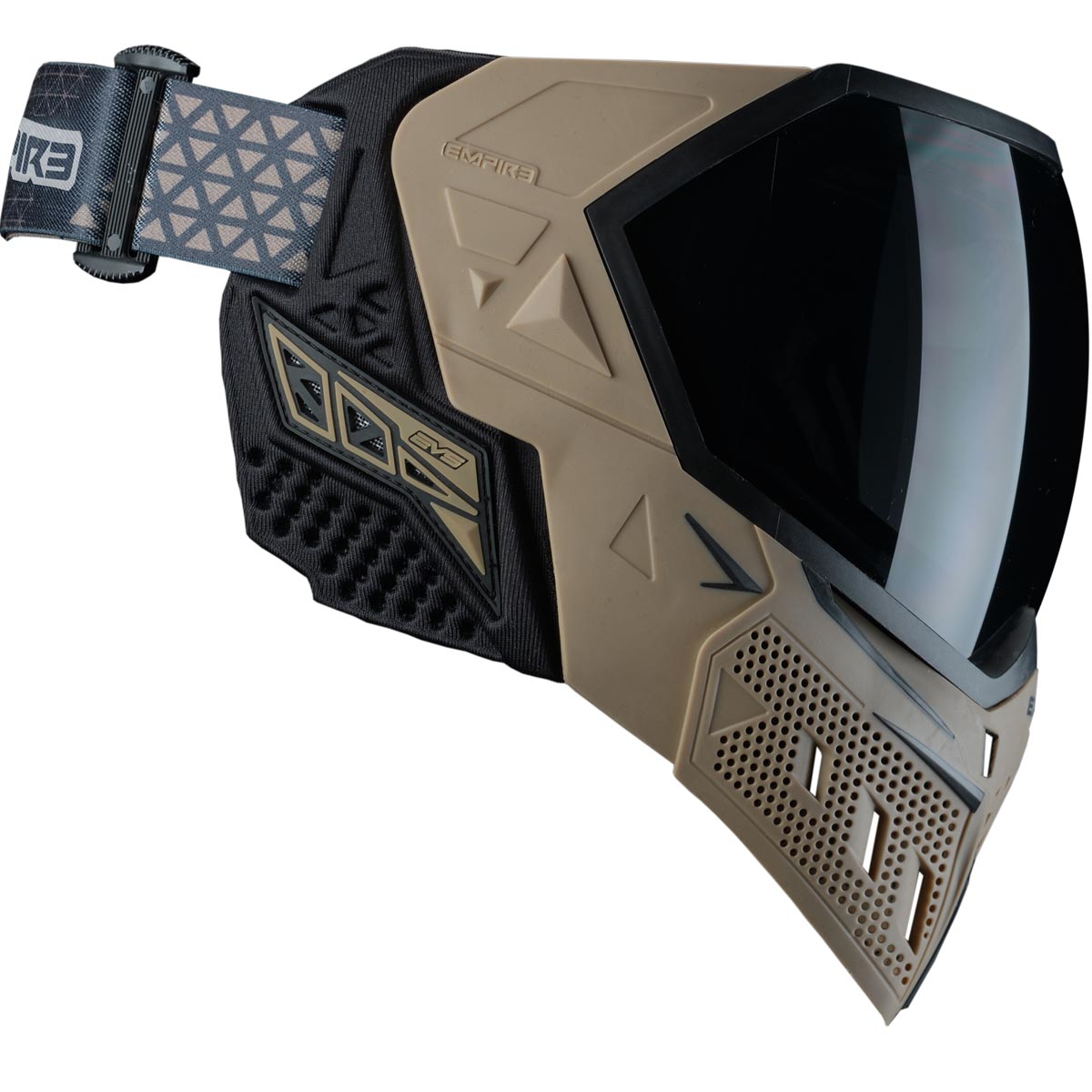 Empire EVS Paintball Mask Tan Black with Extra Lens