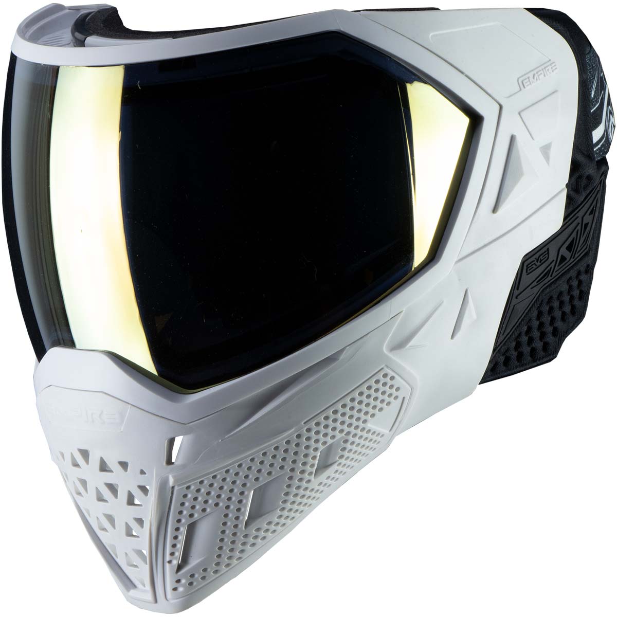 Empire EVS Paintball Mask White Gold with Extra Lens