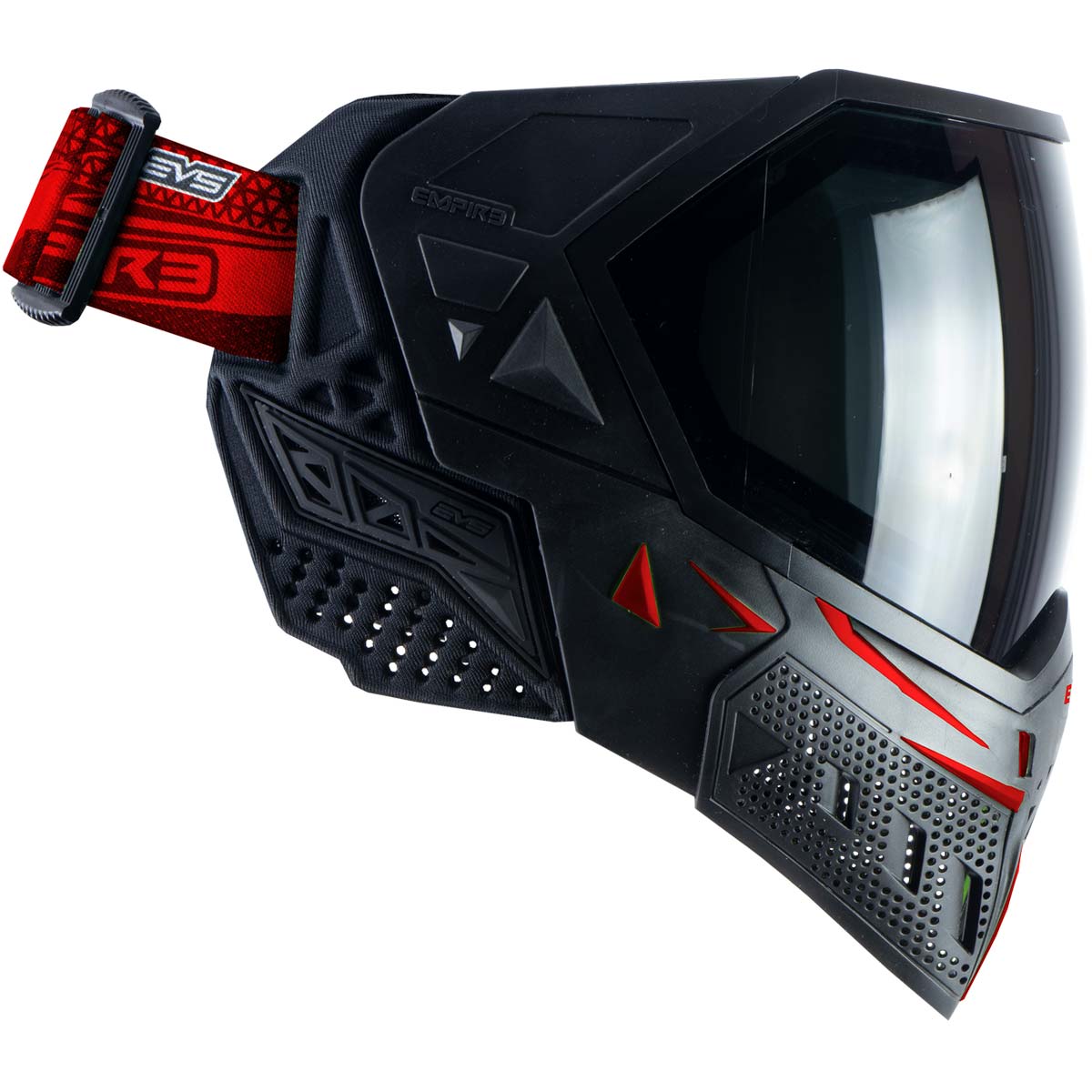 Empire EVS Paintball Mask Black Red with Extra Lens