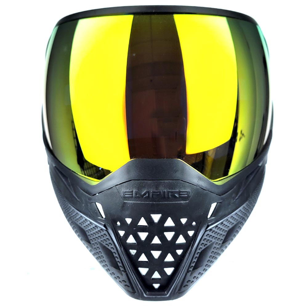 Empire EVS Paintball Mask Black with Fire Mirror and Clear Lens