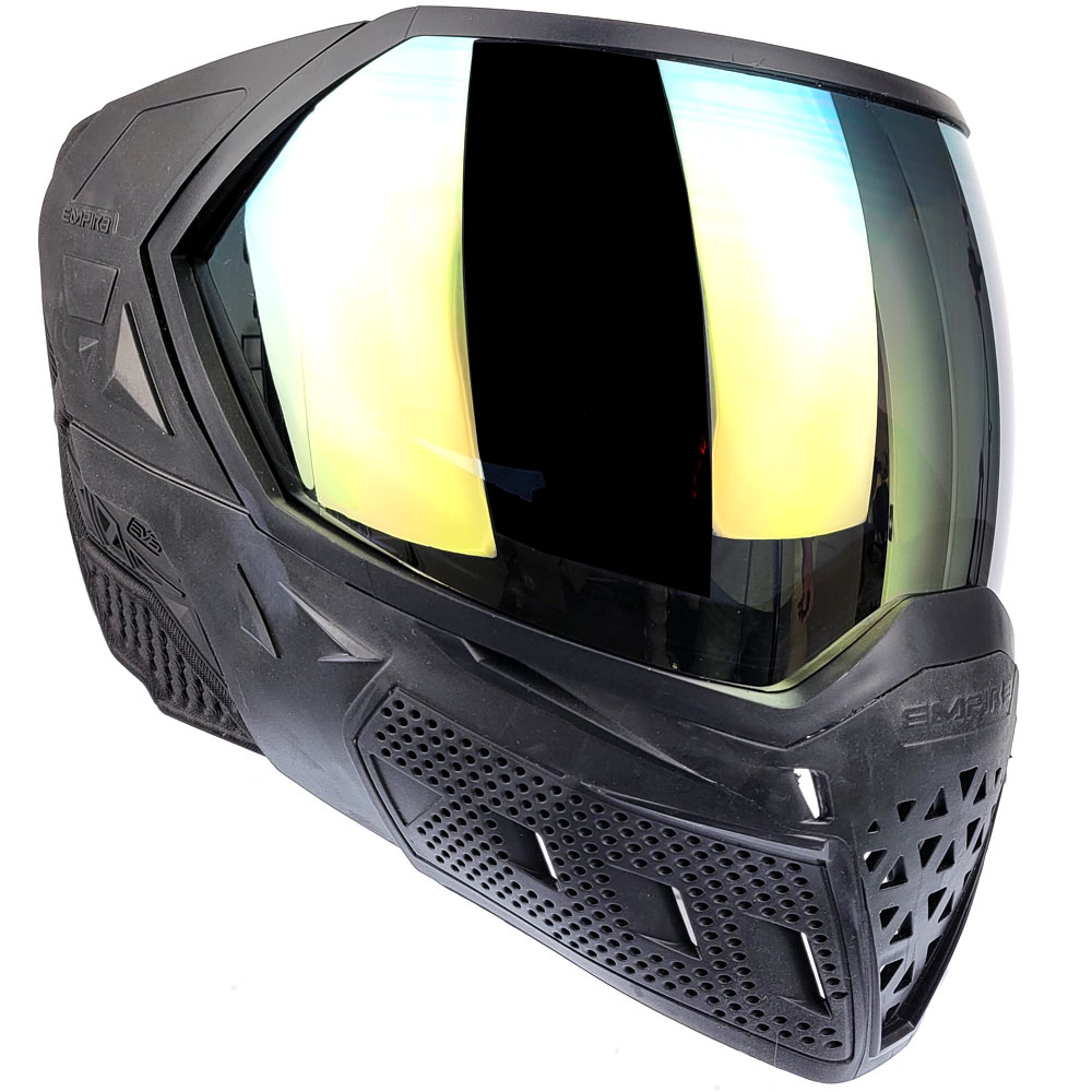 Empire EVS Paintball Mask Black with Gold Mirror and Clear Lens