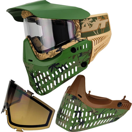 JT Palm Tree Proflex Goggle w Clear & Bronze Gradient Lens Plus Extra Brown Bottom