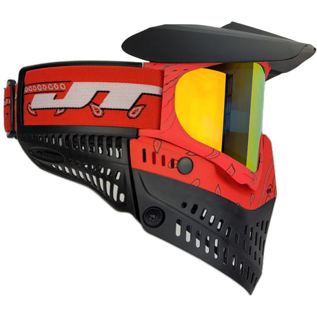 JT ProFlex Bandana Goggle Red w Lava and Clear Lens