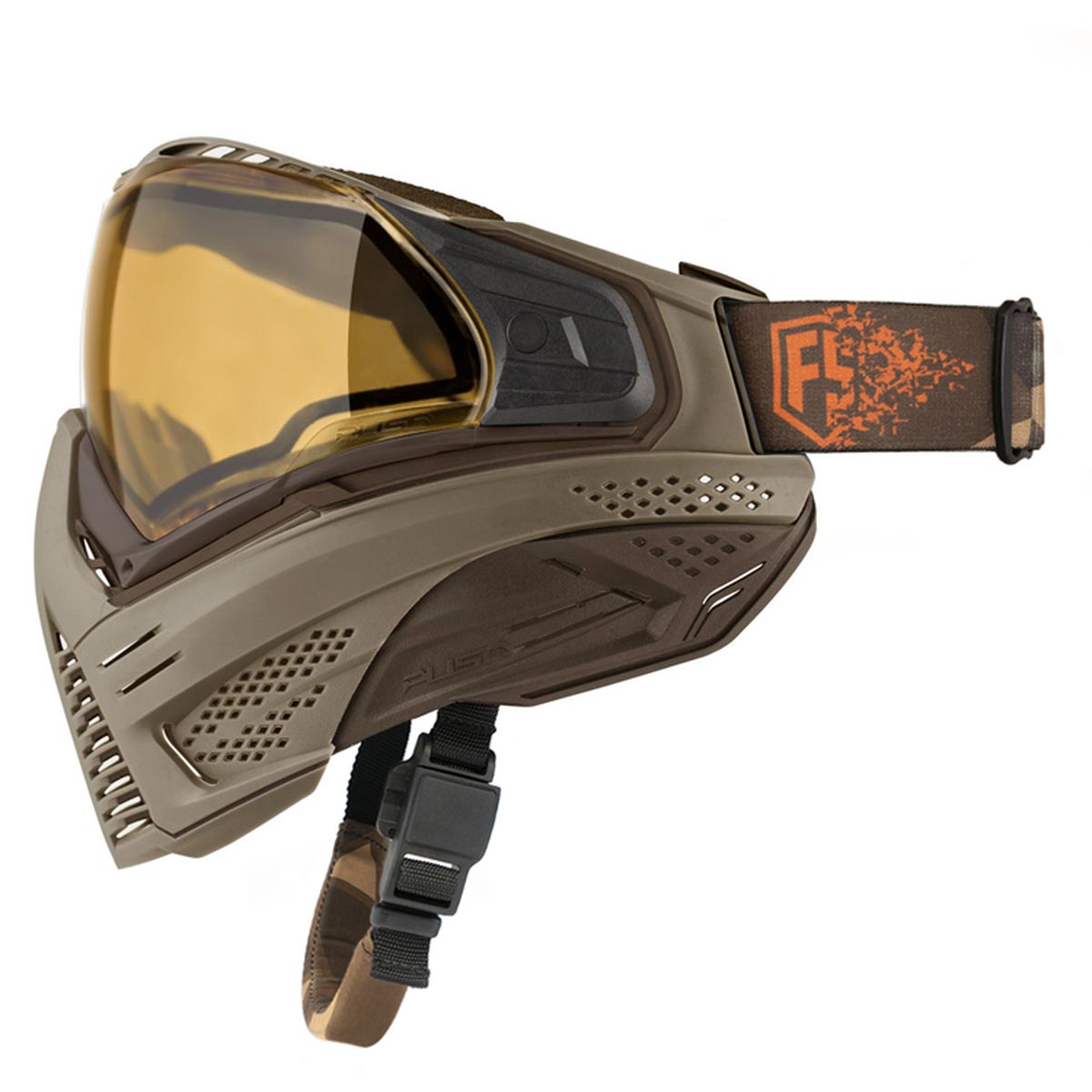 First Strike Push Unite Thermal Paintball Goggles Tan Brown