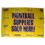 Paintball Supplies Sold Here Banner - Yellow