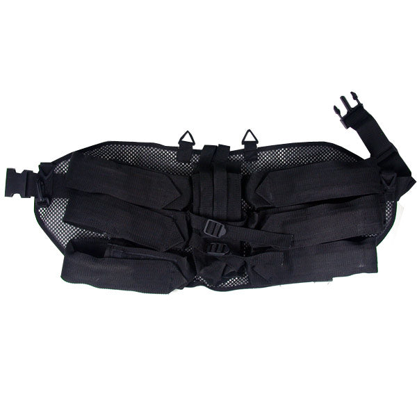 6+1 Paintball Harness Black with Clip Belt