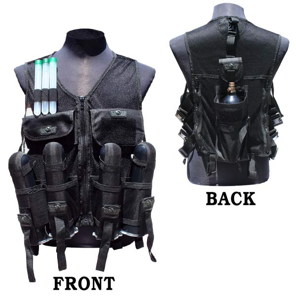 GXG Lightweight Tactical Paintball Vest Black