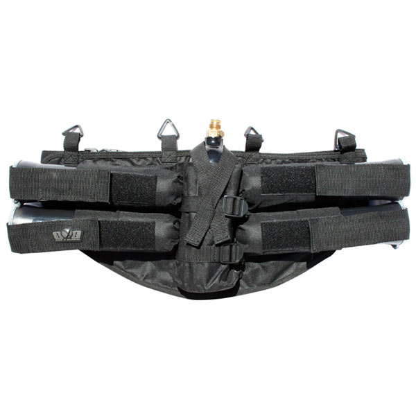 GXG Horizontal 4+1 Paintball Harness Black