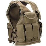 Tippmann Tactical Airsoft/Paintball Vest w Tank Pouch Tan