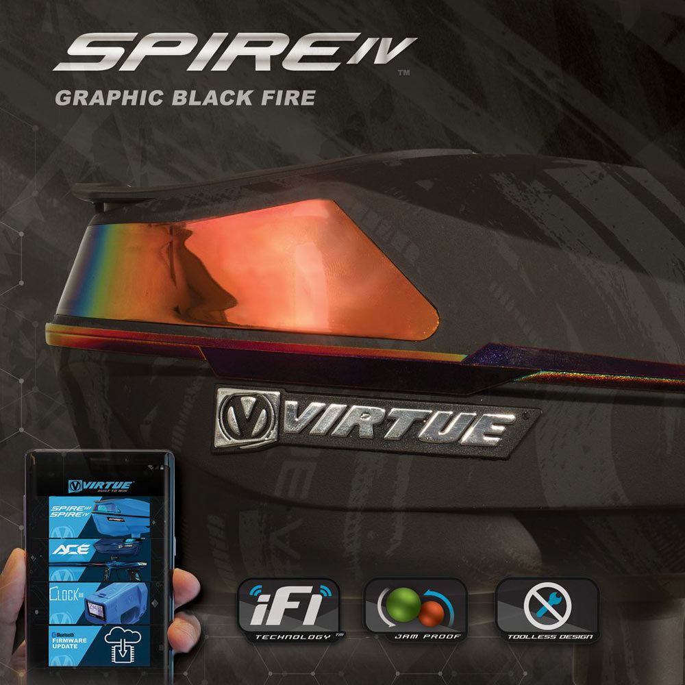 Virtue Spire 4 Paintball Loader Graphic Fire